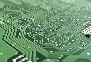 电路板,芯片,显示屏,时钟发生器,显存频率,绿色电脑板