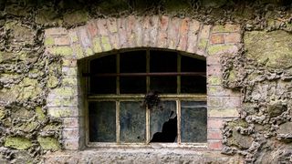 窗口，破碎，破碎，玻璃，被遗弃，丢失的地方