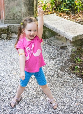 女孩，年轻，快乐，女性，白种人，儿童，人