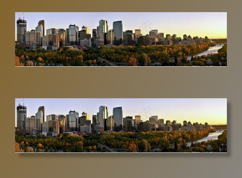 天际线卡尔加里，城市景观，景观，加拿大，城市