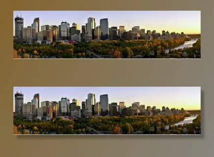 天际线卡尔加里，城市景观，景观，加拿大，城市