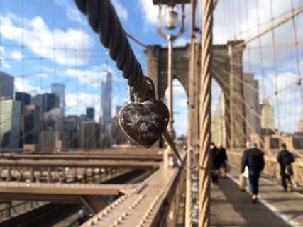 锁，爱，桥，曼哈顿，城市