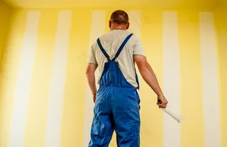 建筑，画家，绘画，条状，油漆