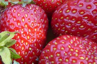 草莓，水果，红色，甜，维生素，夏天