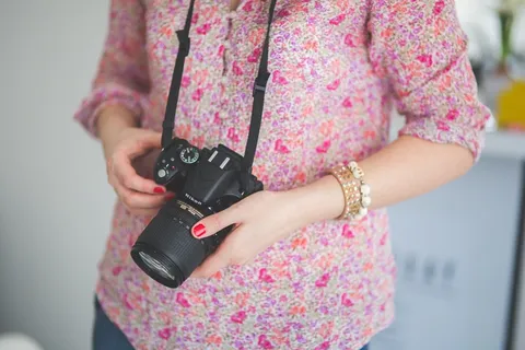 单反相机，相机，尼康，摄影师，摄影，女孩