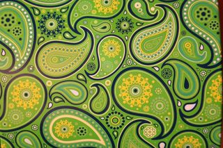 图案，绿色，黄色，饰品，饰品，多彩