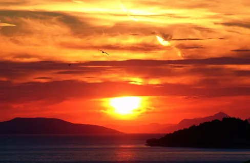 日落,海,Abendstimmung,克罗地亚,假期,浪漫 日落,海,Abendstimmung,克罗地亚,假期,浪漫