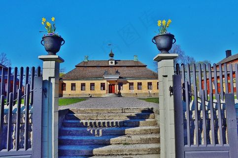 房子，纪念碑，建筑，天空，蓝色