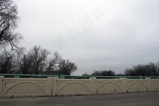 桥，绿色路轨，老，建筑，道路