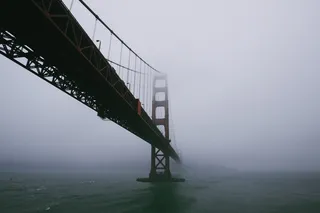 桥梁,树,贝雷桥,吊桥,天空,桥雾霾河