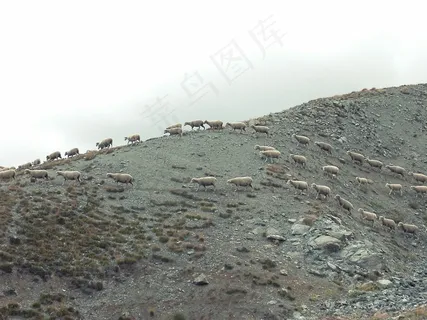 山峦,三关口,长城,贫瘦煤,塌方,小山动物羊