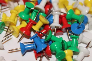 大头钉，墙上的针，办公室，针，指出，皮克森