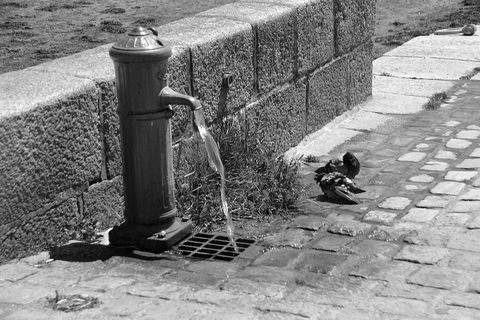 喷泉，水，下降，城市，城市环境，茶点