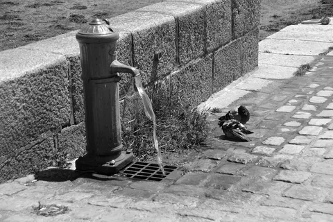 喷泉，水，下降，城市，城市环境，茶点