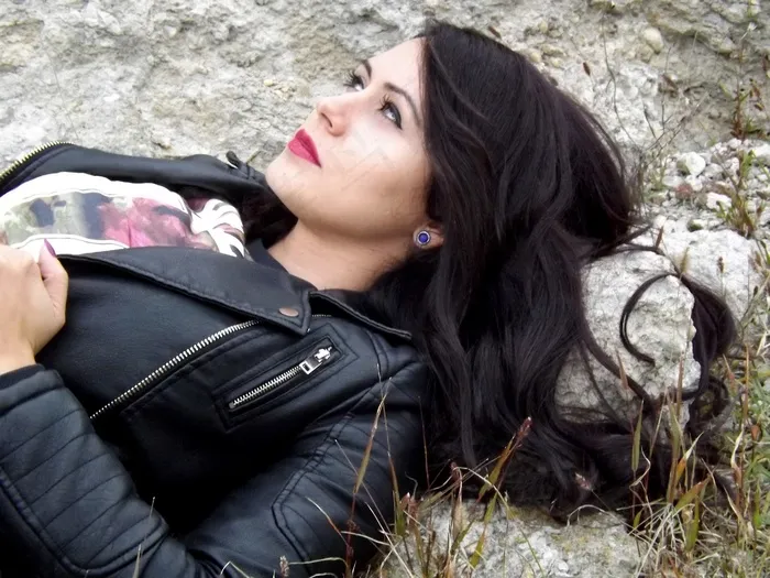 女孩，肖像，黑发，美女，诱惑，皮肤