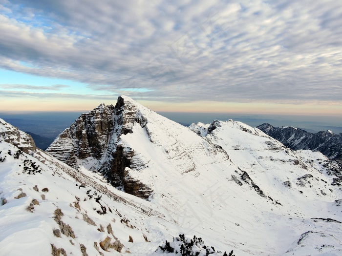 山，雪，云，天空，阿尔卑斯山，Carega，景观