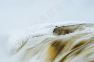 江，急流，水，流量，狂野，冬天，冻结