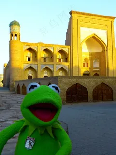 希瓦(Khiva),早晨,Medrese Kutlug Murad Inag 希瓦(Khiva),早晨,Medrese Kutlug Murad Inag