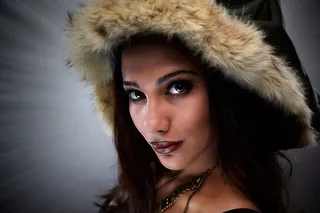 工作室，肖像，模型，女人，脸，美