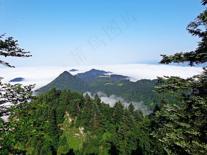 山，景观，全景，自然，风景，夏天