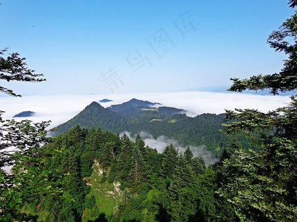 山，景观，全景，自然，风景，夏天