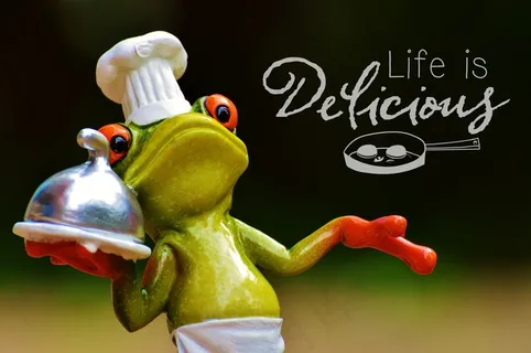 青蛙，烹饪，吃，厨房，美食，食品，制备