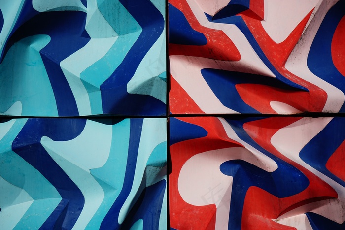 图稿，艺术，塑料，现代艺术，蓝色，红色