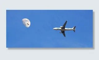 飞机，月亮，Ceu，蓝天，海鸥，天，性质