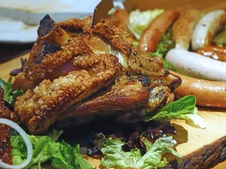 肉，猪肘，香肠，蔬菜，新鲜，食品