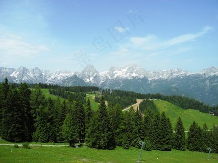 全景，远足，山脉，高山，天空，风景