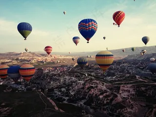 卡帕多细亚，土耳其，旅行，热气球，景观