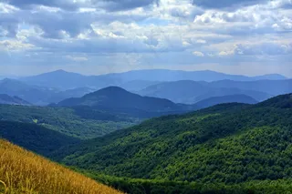 Bieszczady，塔尔尼察，山毛榉Berdo，山脉