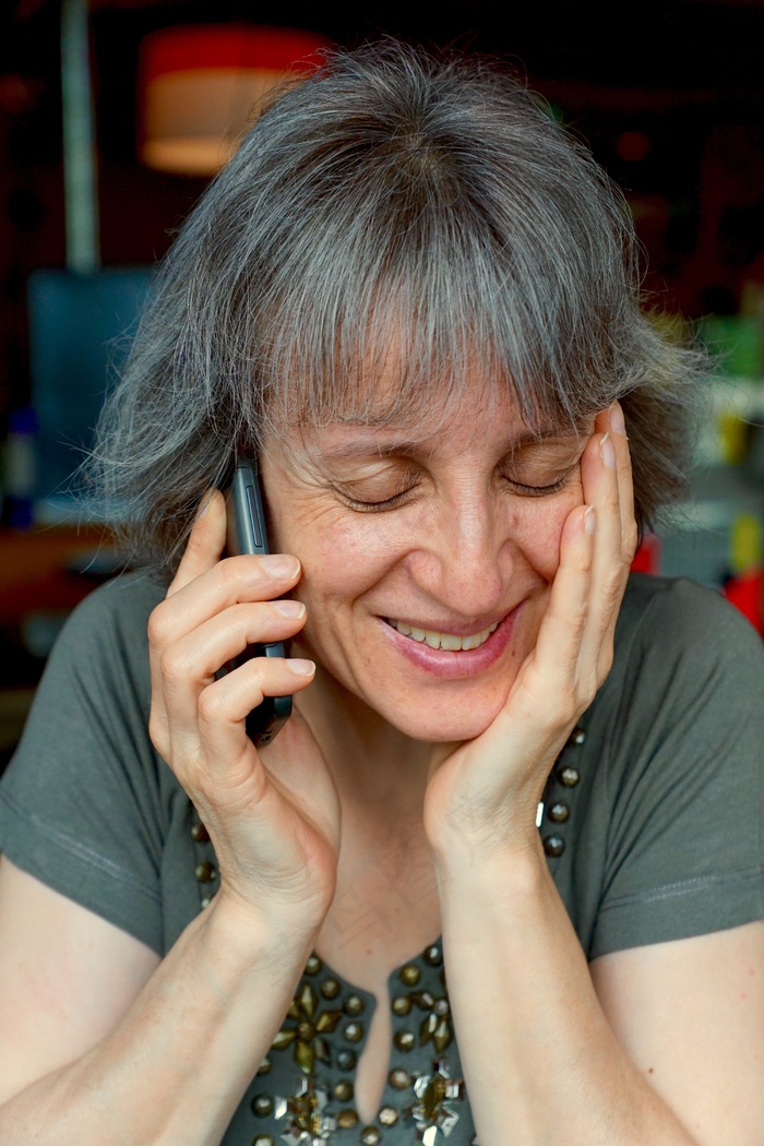 电话，女人，乐趣，欢乐