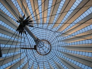 建筑，赛博朋克，广场，波茨坦，室内