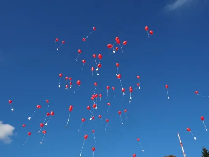 气球，飞，婚礼，祝贺，祝贺