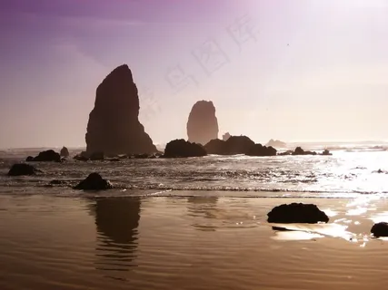 俄勒冈州,海滩沙,岩石,编队,天空,大海,海洋 俄勒冈州,海滩沙,岩石,编队,天空,大海,海洋