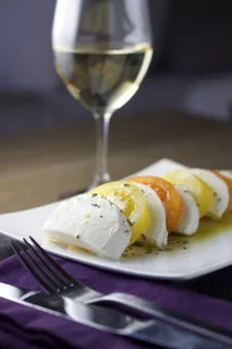 卡普雷塞，沙拉，番茄，黄色，奶酪，西红柿