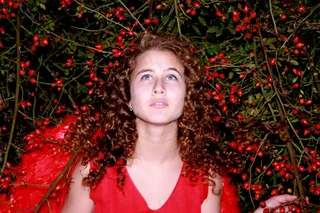 女孩，红色，天使，翅膀，美