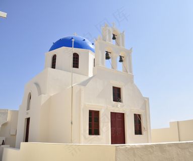 圣托里尼岛，天堂，蓝色，希腊岛，希腊，教堂