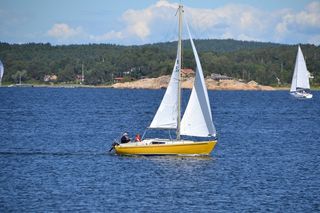 帆船，海，挪威