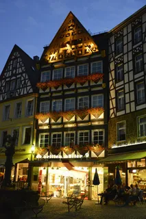 科赫姆，房屋，桁架，旧城区，市场