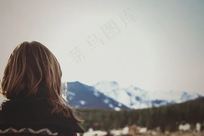 女人，女性，返回，头，头发，金发，寻找