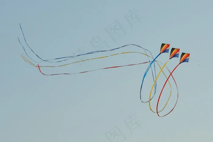 风筝，蓝天，空气，循环播放，丝带，自由