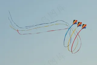 风筝，蓝天，空气，循环播放，丝带，自由