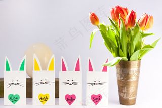 兔子，手工劳动，修补匠，纸兔子，架子