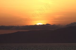 日落，傍晚的天空，云，自然，风景