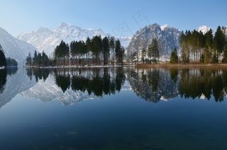 Bergsee，高山，奥地利，山地景观，水