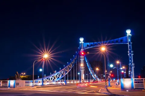 桥梁,夜景,摄影 桥梁,夜景,摄影