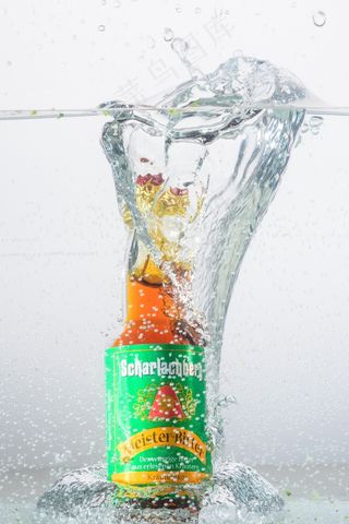 水，注入，瓶，喷雾，水溅