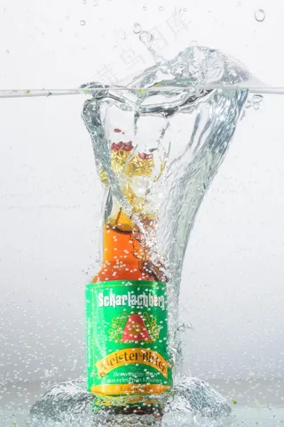 水，注入，瓶，喷雾，水溅